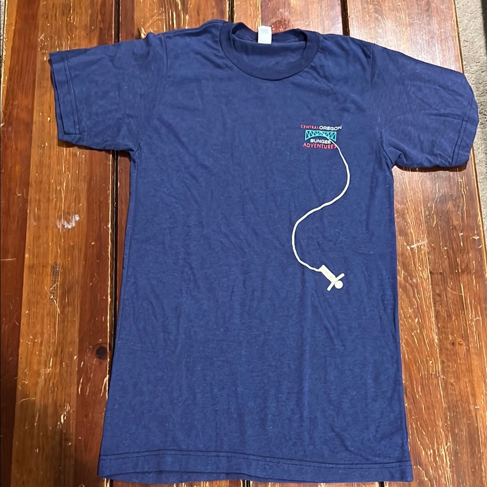 Tultex “Central Oregon Bungee Adventures” Navy Graphic Tee